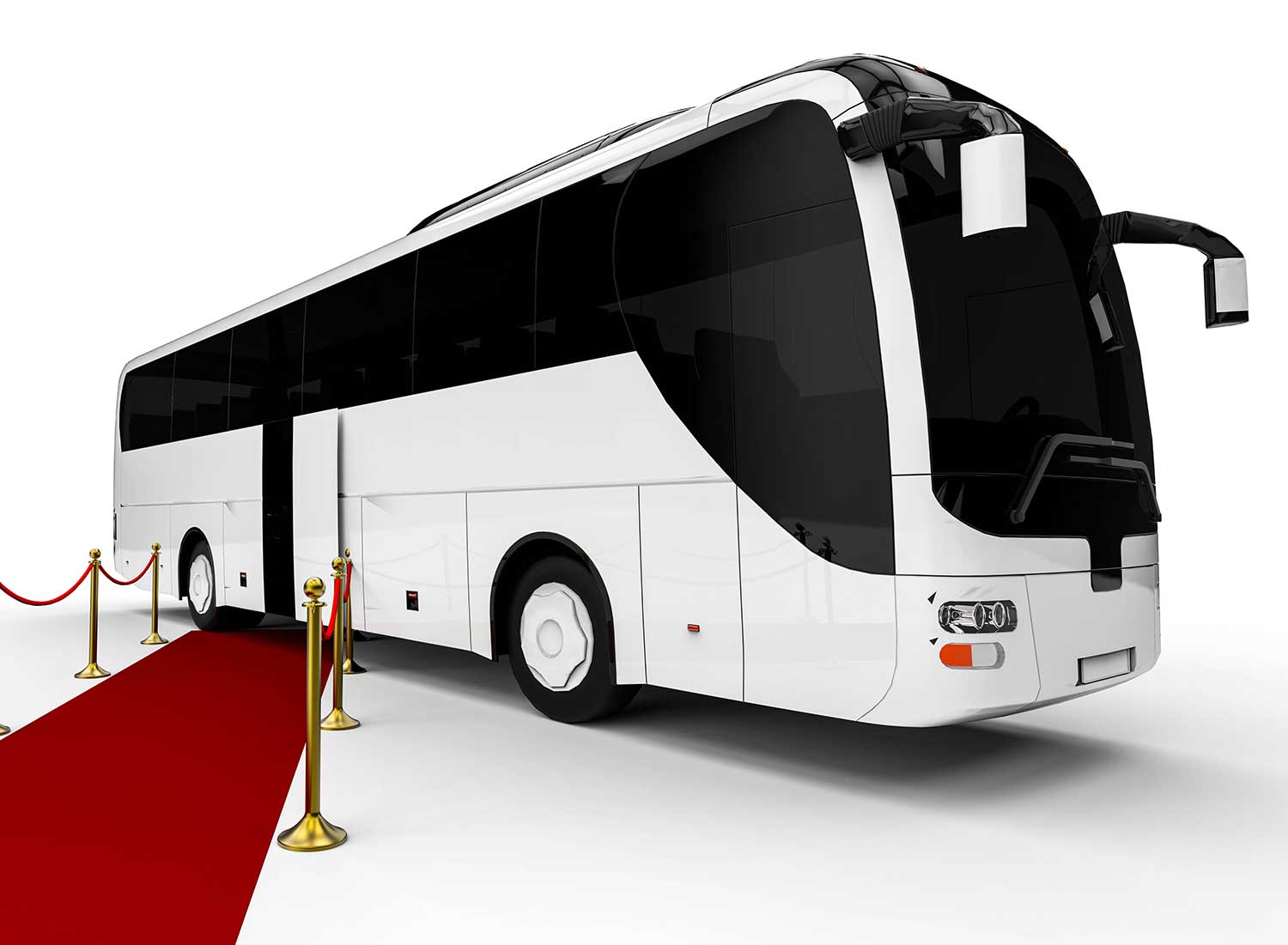 Lakeland Party Bus - Photo of a bus with a red carpet in front